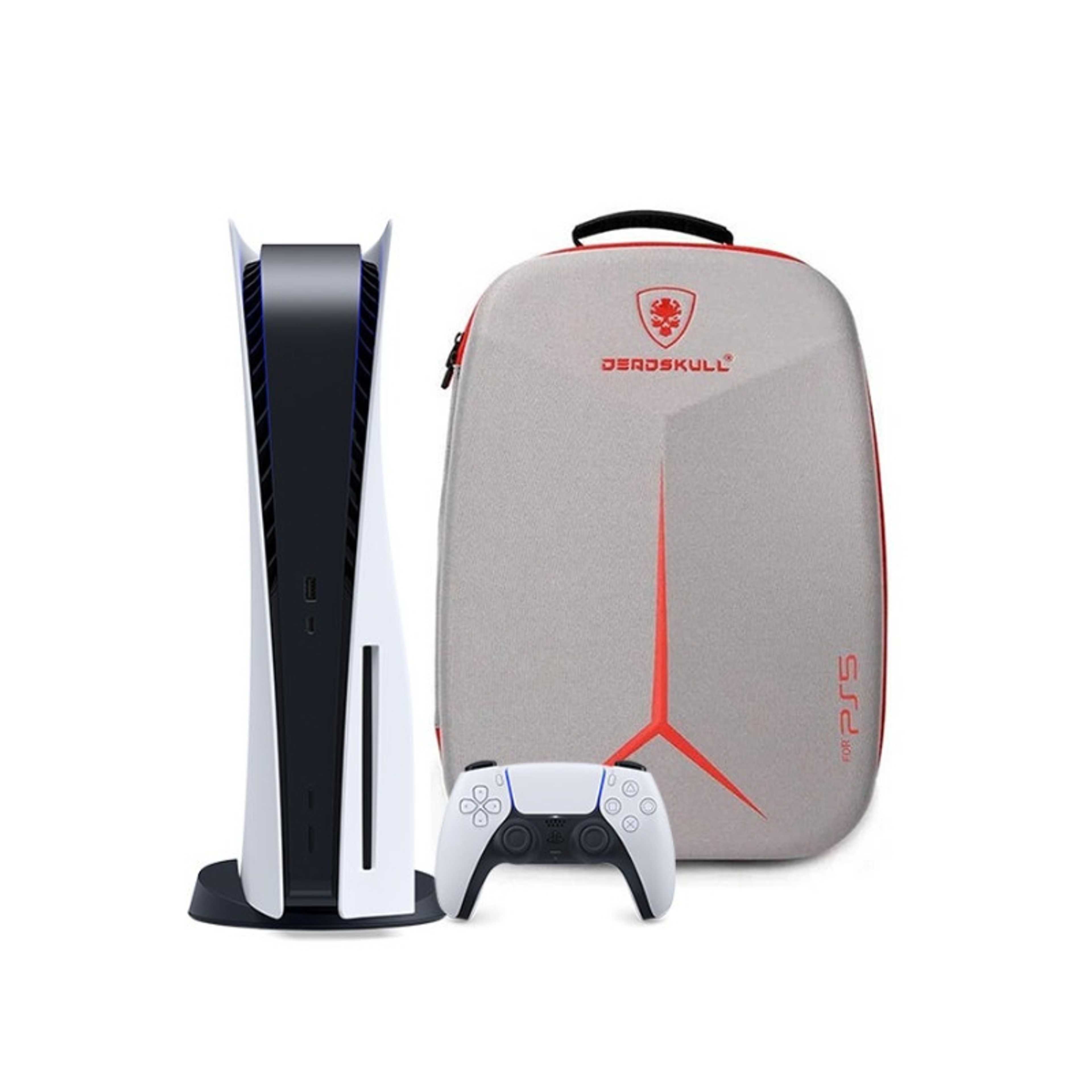 For Sony PS5 Carrying Case Travel Storage Bag Compatible with PlayStation 5 Gray - Product Main Image